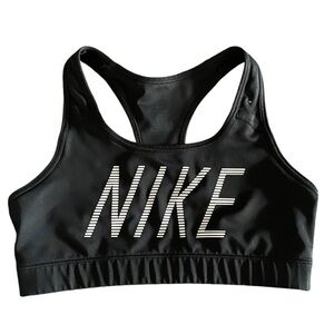 Nike Bra Victory Compression Sports Bra Racerback Dri-Fit Black - Size Medium
